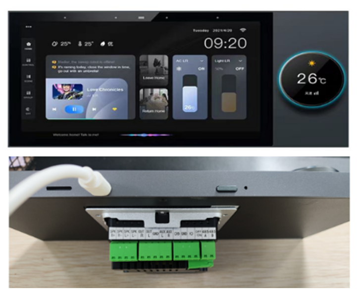 Tuya 7-Inch Home Control Panel, Android 8.1, Touch LCD, Multi-Device Smart Hub, Bluetooth, WiFi, Black, App, Music, Scheduling